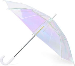 img 4 attached to 🌂 FCTRY Iridescent Holographic Clear Umbrella
