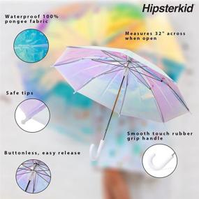 img 3 attached to 🌂 FCTRY Iridescent Holographic Clear Umbrella