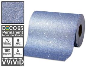 img 1 attached to ✨ Sparkle & Shine with VViViD DECO65 Glitter Blue Craft Vinyl Roll – 1ft x 6ft, Perfect for Long-lasting Adhesive Crafts