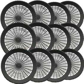 img 2 attached to 🍽️ Budays Mart: Pack of 12-9&#34; Reusable Plastic Paper Plate Holders in Black