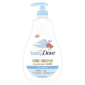 img 4 attached to 👶 Baby Dove Sensitive Skin Care Baby Wash - Rich Moisture, Tear-Free, Hypoallergenic, 20 oz