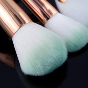 img 1 attached to Discover the Magic of Mermaid Makeup Brushes: 11PCs Professional Set for Flawless Foundation, Eyeshadow, and Blush Application