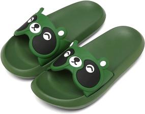 img 4 attached to 👧 ChayChax Lightweight Kids Slide Sandals: Cute Non-Slip Summer Beach Pool Shower Slippers for Boys & Girls