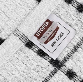 img 1 attached to 🖤 Premium Utopia Towels Kitchen Towels - Pack of 12, 15 x 25 Inches, 100% Ring Spun Cotton - Super Soft and Absorbent Black Dish Towels, Tea Towels, and Bar Towels