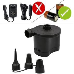 img 2 attached to 🔌 Portable Electric Air Pump for Inflatables | Rechargeable Battery-Powered Inflator & Deflator for Air Beds, Toys, Pools | Quick Inflate/Deflate | Includes 3 Nozzles | 3T6B