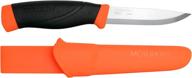 🔪 orange morakniv companion heavy duty knife - sandvik carbon steel blade, 0.125/4.1-inch (m-12495) логотип