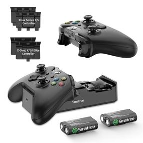 img 4 attached to 🎮 Smatree Controller Charger for Xbox Series X/S & Xbox One - Dual Charging Station with 2x2000mAh Rechargeable Batteries & Docking | Compatible with Xbox Series X/S, One, One X, One S, One Elite