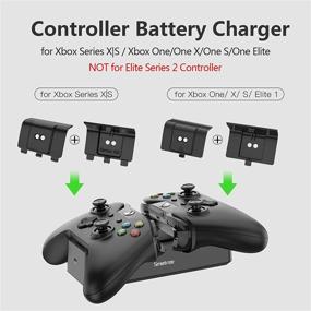 img 3 attached to 🎮 Smatree Controller Charger for Xbox Series X/S & Xbox One - Dual Charging Station with 2x2000mAh Rechargeable Batteries & Docking | Compatible with Xbox Series X/S, One, One X, One S, One Elite