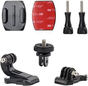 img 4 attached to 📸 Enhance Your Action Camera Experience with Woleyi Action Camera Accessories – Curved & Flat Mounts, Buckle, and 1/4 Screw Thread