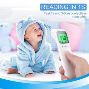 img 3 attached to 🌡️ White Forehead Thermometer - Digital Touchless Infrared Thermometer for Body Temperature Measurement in Just 1 Second - Fever Alarm - LED Display - Ideal for Adults, Babies, and Kids