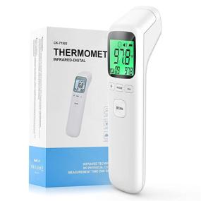 img 4 attached to 🌡️ White Forehead Thermometer - Digital Touchless Infrared Thermometer for Body Temperature Measurement in Just 1 Second - Fever Alarm - LED Display - Ideal for Adults, Babies, and Kids