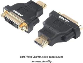 img 2 attached to Адаптер HDMI в DVI-D BENFEI, двунаправленный конвертер мужской в женский с золотым покрытием - Комплект из 2 шт.