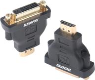 🔌 benfei hdmi to dvi-d adapter, bi-directional converter male to female with gold-plated cord - pack of 2 logo