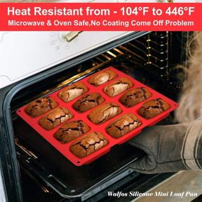 img 3 attached to 🥖 Walfos Silicone Mini Loaf Pan - A Food Grade & Non-stick Solution for Mini Bread, Brownie, Cornbread, Cheesecake & Chocolate Baking!