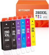 🖨️ mytoner compatible ink cartridges for canon pgi-280xxl cli-281xxl (pgbk, black, cyan, magenta, yellow, photo blue) - 6-pack replacement for pixma ts9120 ts8220 ts8120 ts8320 printer logo