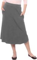 👗 modest lightweight mid-calf a-line skirt for women with on seam pockets - kosher casual logo