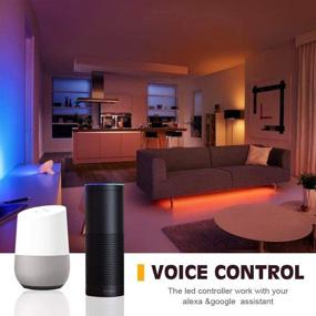 img 2 attached to 🔌 Smart Single Color LED Strip Light Controller with WiFi Bluetooth, Compatible with Alexa Google Home Siri, 5050 2835 Control Box (3)