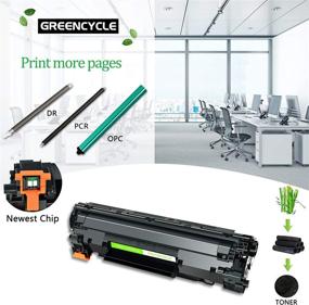 img 2 attached to 🖨️ GREENCYCLE CE278A 78A High Yield Toner Cartridge Compatible with Laserjet Pro P1566 P1600 M1536dnf Printer (Black, 2 Pack)