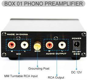 img 3 attached to FX AUDIO Box 01 Фонокорректор RCA вход выход MM фонографный предусилитель для проигрывателя DC 12V Низкий уровень шума предусилитель для домашнего аудио стерео рекордера (серебристый)