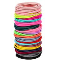 🎀 multicolor 100 count girls elastic hair ties – no metal hair elastics with ponytail holders (3.5 x 0.2 cm) logo