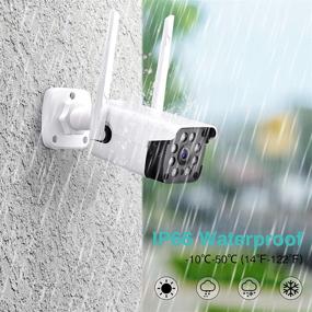 img 2 attached to Home Security Outdoor Surveillance Camera - 1080P WiFi, Night Vision, 8X Digital Zoom, A.I. Motion Detection, Instant Alert, IP66 Waterproof, 2-Way Audio, Cloud Storage/SD Card Support