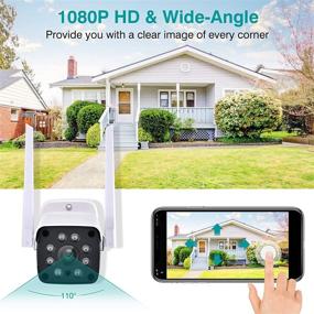 img 3 attached to Home Security Outdoor Surveillance Camera - 1080P WiFi, Night Vision, 8X Digital Zoom, A.I. Motion Detection, Instant Alert, IP66 Waterproof, 2-Way Audio, Cloud Storage/SD Card Support