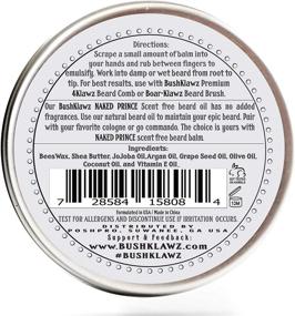 img 2 attached to 👑 Hunters' Choice: Naked Prince Fragrance-Free All Natural Beard Balm Leave in Conditioner – Premium Scentless Moisturizing Beard Butter, Best for Bearded Men