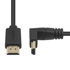 img 2 attached to Poyiccot 2 Feet/60cm 90 Degree HDMI Male to Male Downward Angle Cable - 4K 2K High Speed 60Hz, Gold Plated (M/M Down)