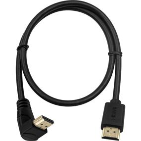 img 4 attached to Poyiccot 2 Feet/60cm 90 Degree HDMI Male to Male Downward Angle Cable - 4K 2K High Speed 60Hz, Gold Plated (M/M Down)
