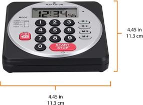 img 2 attached to Enhance Productivity with Marathon Commercial Grade 100-Hour Keypad Digital Timer - Loud Alarm, Visual Alert, Countdown/Up, Clock & Batteries Included!