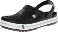 stylish and comfortable: crocs ✨ crocband white sox clog for all-day elegance logo