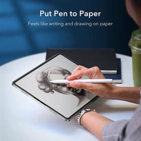 img 1 attached to ESR (2-Pack) Paper-Feel Screen Protector for iPad Pro 12.9 2021 & 2020 & 2018 - Write & Draw on Paper-like Surface, Anti-Glare Matte PET Film | Supports Pencil | iPad Pro 12.9-Inch 2021 & 2020 (Not Glass)