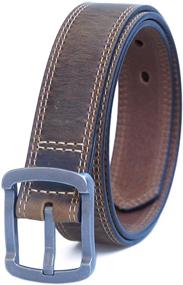 img 3 attached to Jeereal Leather Casual Jeans Belts in Brown - Men's Stylish Accessories