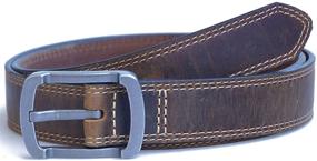 img 1 attached to Jeereal Leather Casual Jeans Belts in Brown - Men's Stylish Accessories