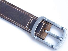 img 2 attached to Jeereal Leather Casual Jeans Belts in Brown - Men's Stylish Accessories