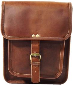 img 4 attached to 👜 Satchel and Fable Leather iPad Messenger Cross Body Shoulder Bag - 11 Inch