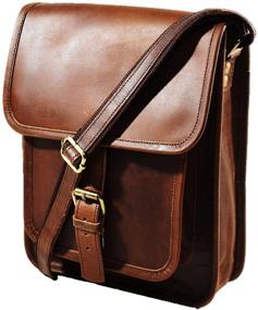 img 2 attached to 👜 Satchel and Fable Leather iPad Messenger Cross Body Shoulder Bag - 11 Inch