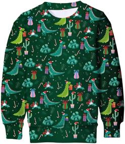 img 3 attached to ❤️ Lovekider Kids Ugly Christmas Sweater: Hilarious 3D Xmas Pullover with Inner Fleece in Size 4-16