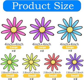 img 2 attached to 14 PCS Daisy Flower Shape Non-Slip Bathtub Stickers for Shower and 🛁 Bath Safety - Adhesive Appliques with Premium Scraper – Shower Treads for Bathtub