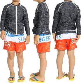 img 3 attached to 👕 Actleis Kids Long Sleeve Zip Rash Guard with UPF50+ UV Sun Protection for Quick Dry Swimming, Running, and Fishing - Shirts (us-al20010)