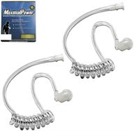 🎧 improved maximalpower twist on acoustic tube replacement with clear coil for two-way radio headsets (2 pack) logo