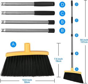 img 1 attached to Nawati 54 inch Kitchen Broom: Stiff Bristles for Effective Indoor and Outdoor Cleaning