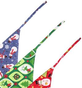 img 3 attached to 🐾 KZHAREEN 3 Pack Christmas Reversible Dog Bandana Triangle Bibs Scarf - Perfect Accessories for Dogs, Cats, and Pets