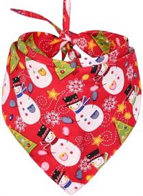 img 1 attached to 🐾 KZHAREEN 3 Pack Christmas Reversible Dog Bandana Triangle Bibs Scarf - Perfect Accessories for Dogs, Cats, and Pets