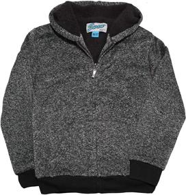 img 2 attached to Swan Full Zip Sherpa Lined Hoodie ZCH42_BLK_6 8