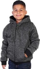 img 4 attached to Swan Full Zip Sherpa Lined Hoodie ZCH42_BLK_6 8