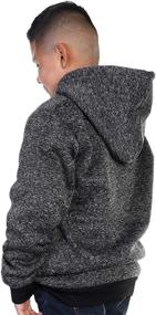 img 3 attached to Swan Full Zip Sherpa Lined Hoodie ZCH42_BLK_6 8