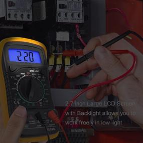 img 2 attached to 🚗 Automotive Digital Multimeter: Car Battery Circuit Tester, Voltmeter for DC AC Voltage & Current, OHM Continuity & Resistance Meter, Ammeter for Diodes & Transistor, Electrical Test Meter with Test Leads & Backlight LCD Display