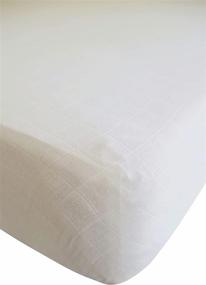 img 4 attached to 👶 Magnificent Marlowe & Co Soft Bamboo Cotton Muslin Standard Size Crib Sheet: Perfect for Your Baby Boy or Girl (Natural)