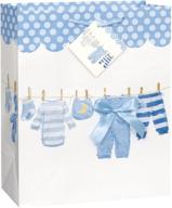 blue clothesline baby shower gift logo